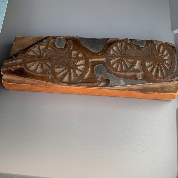 Early 1900’s copper/wood printing block